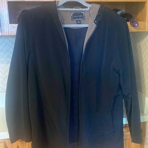 Black light weight jacket with removable light  weight liner